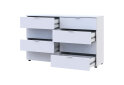 Obrázek 5 - Komoda Ron 8 s 8 zásuvkami 130x38x81 bílý