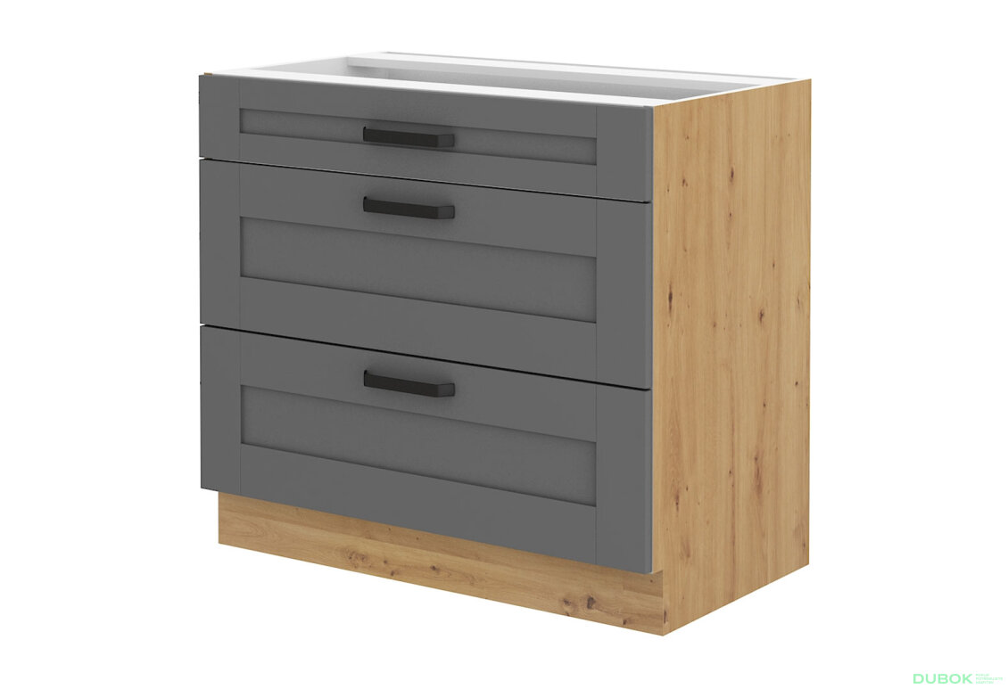 Obrázek 5597 - Kuchyňská sestava 1.2+2.4 m Luna artisan / dust grey