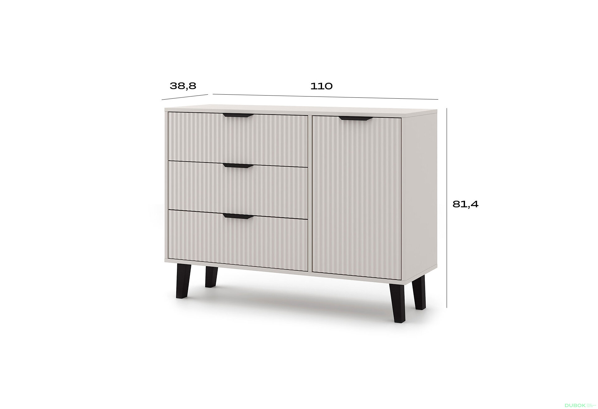 Obrázek 5 - Komoda Borg Duo 1d3s kašmír
