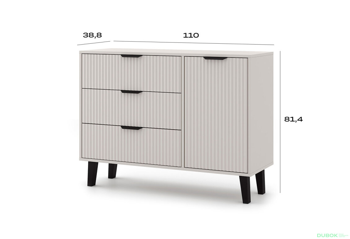 Obrázek 5 - Komoda Borg Duo 1d3s kašmír