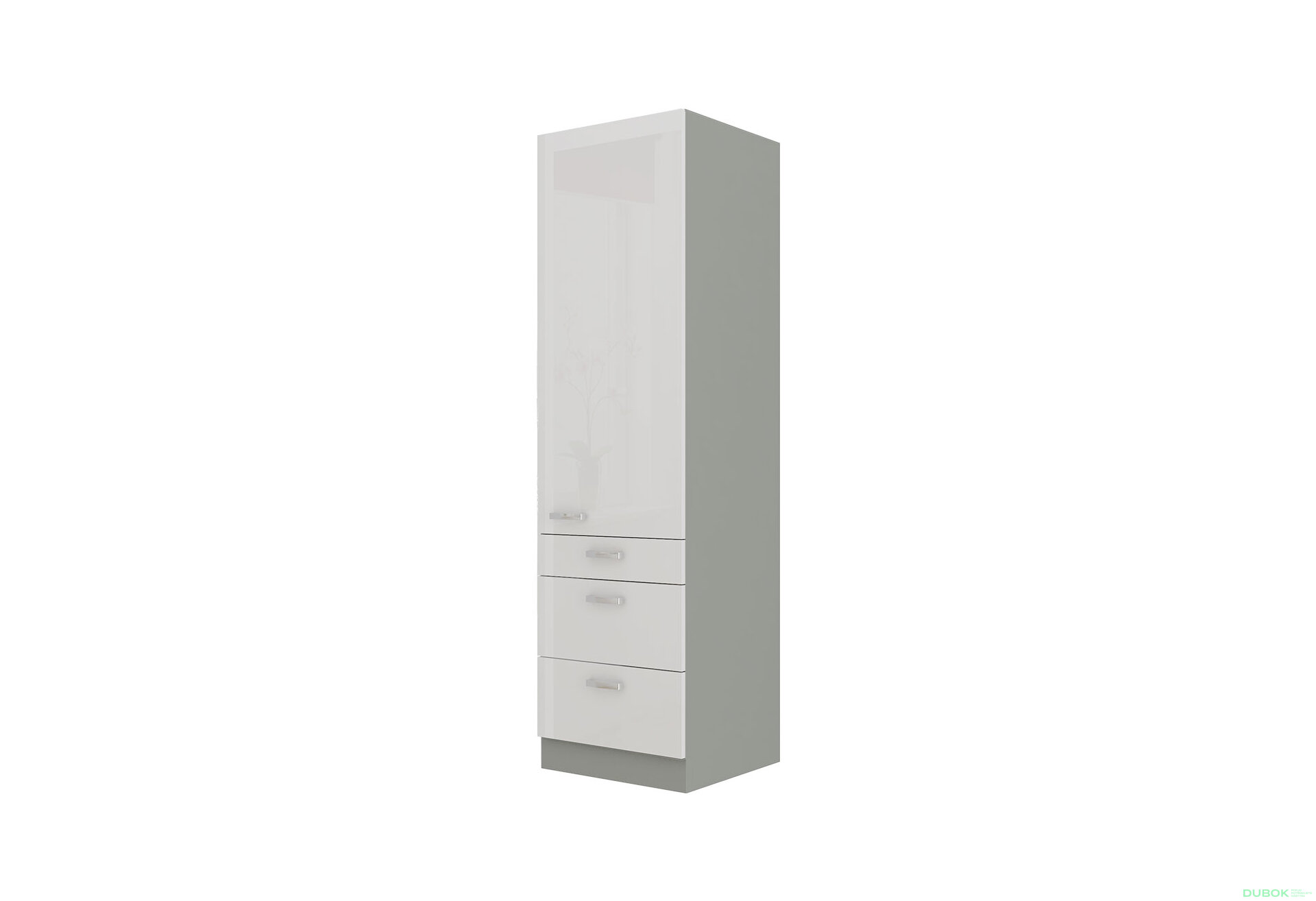 Obrázek 5032 - Kuchyňská sestava 3.5 m Bianca šedý platinový / bílý lesk