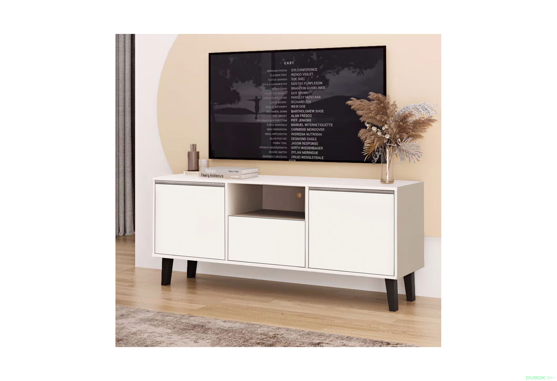 Obrázek 3 - TV stolek 2d1s Borg biały (P)