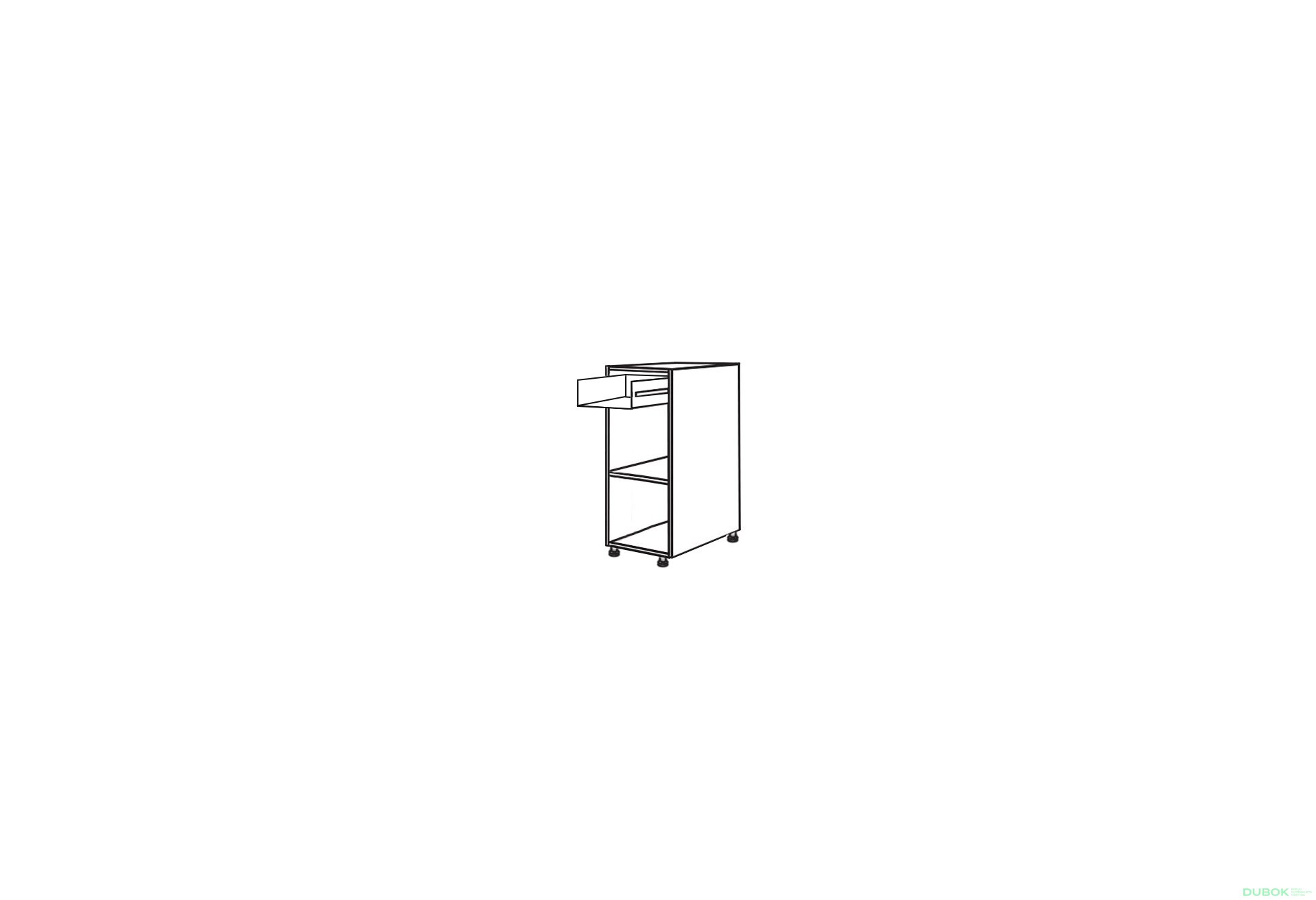 Obrázek 1 - Korpus č. 22 š 300*820 (1+1) Luxe