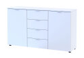 Obrázek 1 - Komoda s dvířky a 4 zásuvkami Ron 5 140 cm Bílá