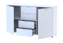 Obrázek 2 - Komoda s dvířky a 4 zásuvkami Ron 5 140 cm Bílá
