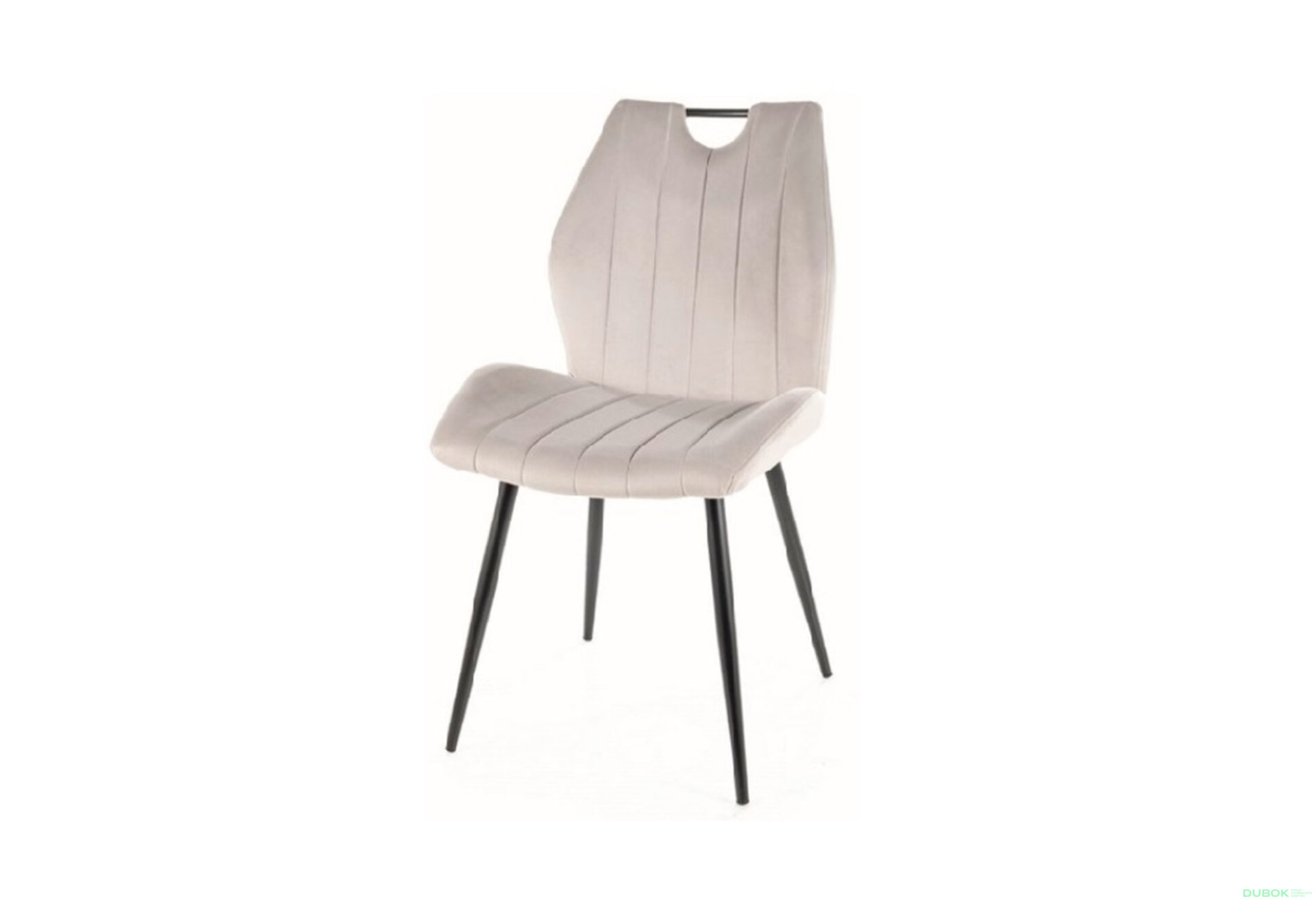 Obrázek 1 - Židle Arco Velvet světle šedý Bluvel 03, matná černá kov