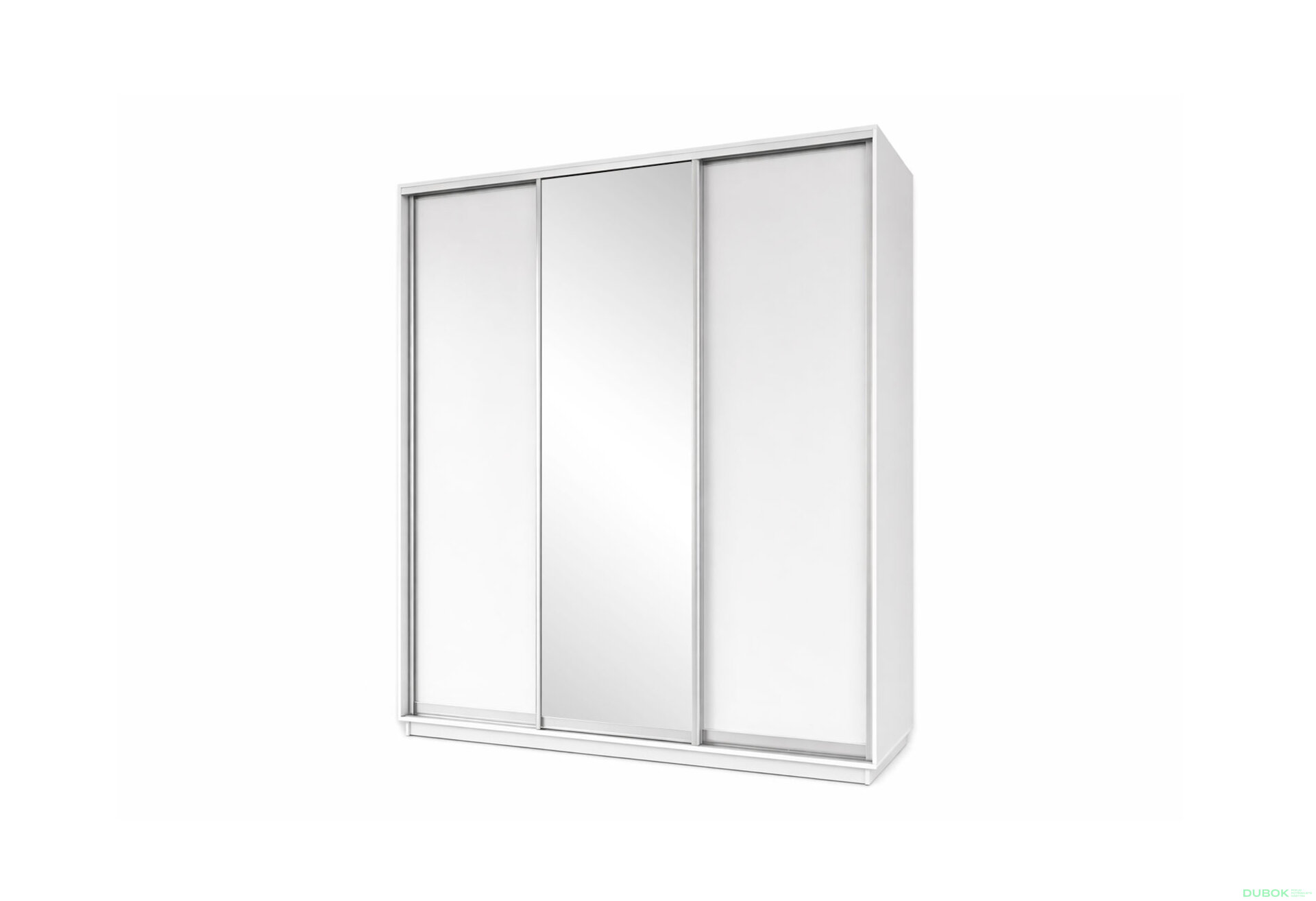 Obrázek 1 - Skříň s posuvnými dveřmi 2500x2200x600 2LTD 1 zrcadlo nymphaea alba, profil stříbrný