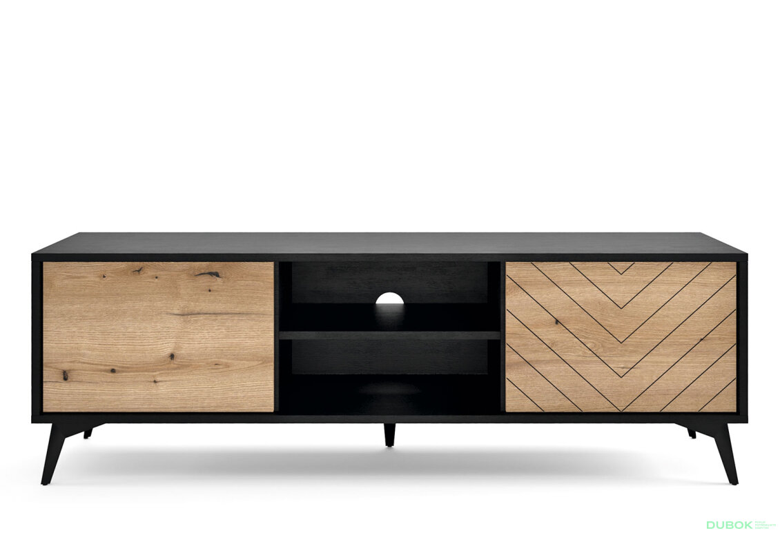 Obrázek 2 - TV stolek 154 evoke dub / černá Diamond