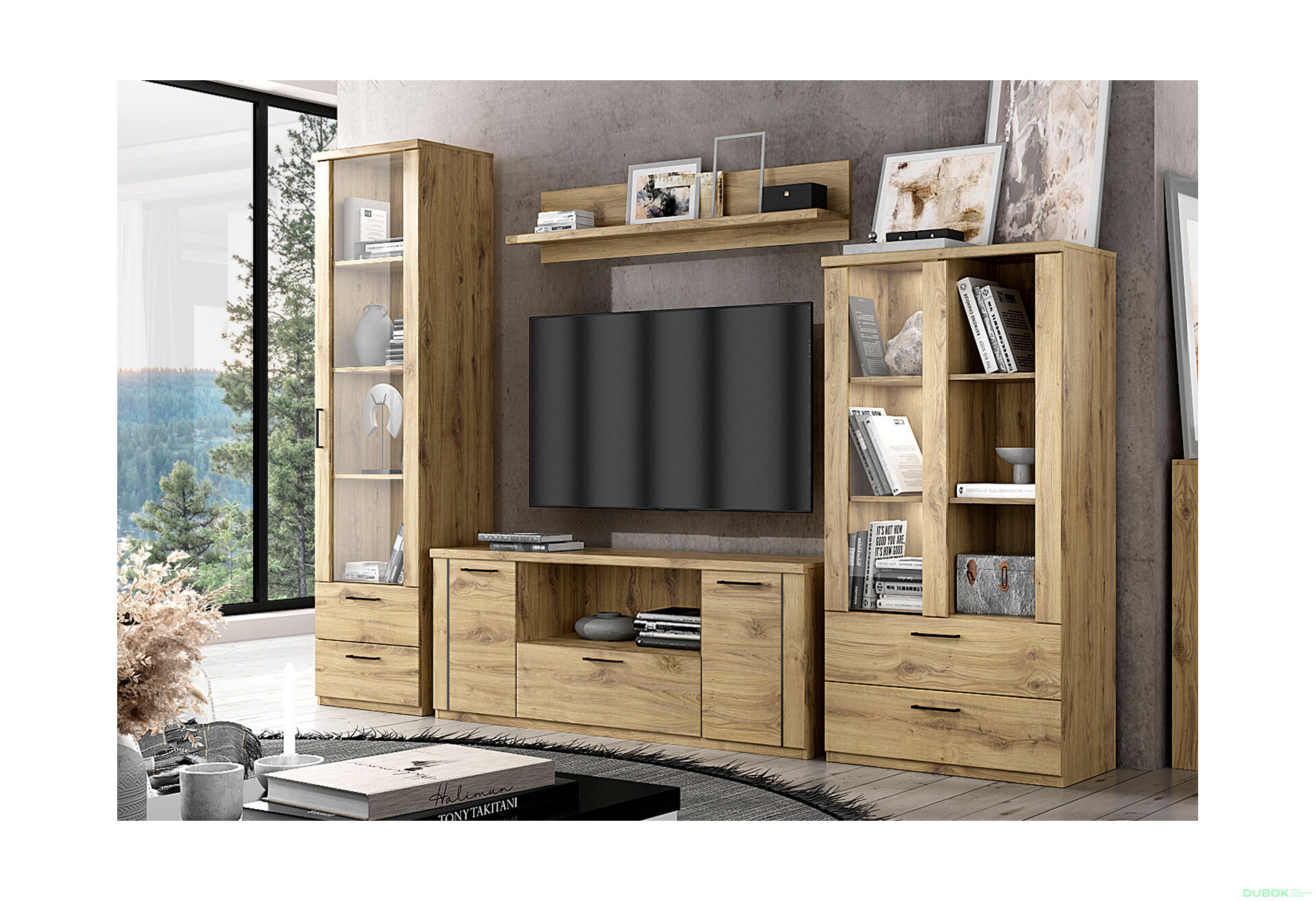 Obrázek 1 - Obývací sestava 2.7 m (I) dub navarra Doorset