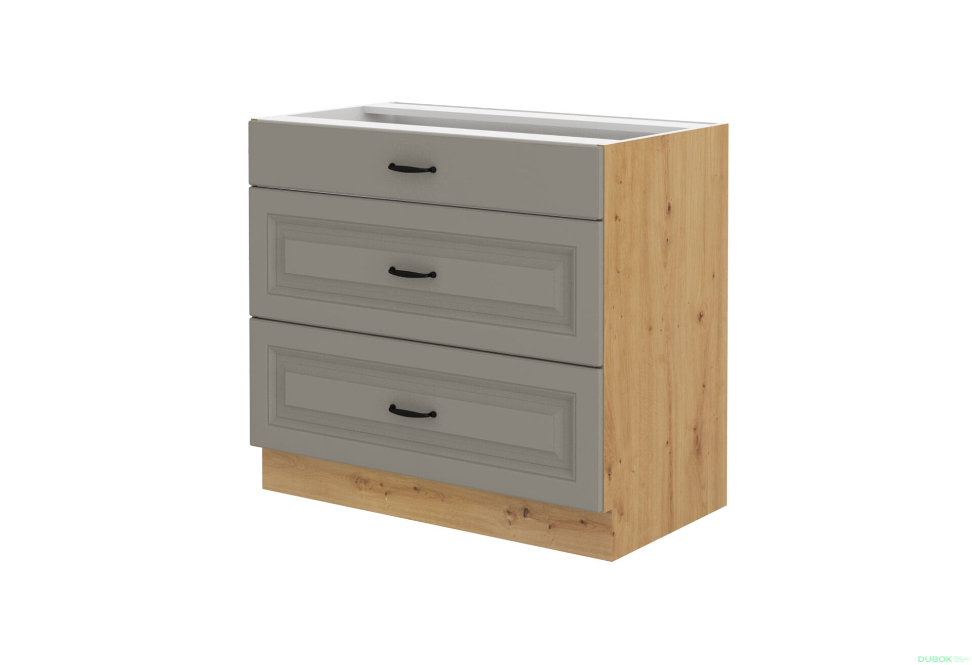 Obrázek 4100 - Kuchyňská sestava 1.2x2.4 m Stilo dub artisan / clay grey