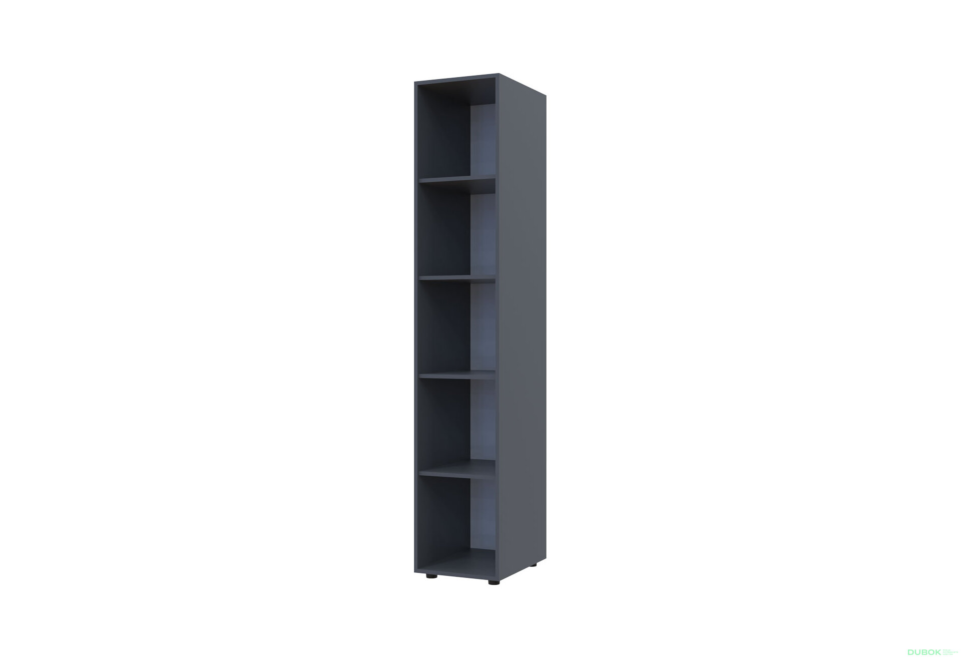 Obrázek 6683 - Skříň dvoudveřová s regálem Gelar 115.7 cm Grafit