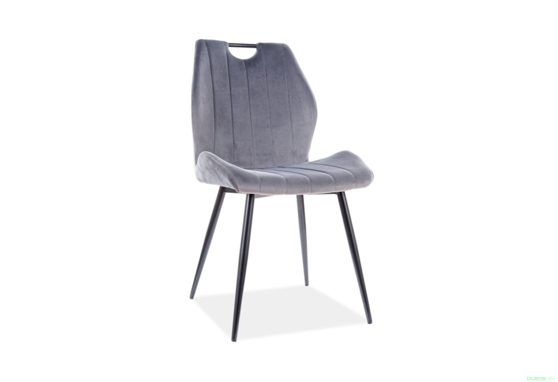 Obrázek 2 - Židle Arco Velvet šedý Bluvel 14, matná černá kov Vystavený kus