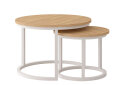 Obrázek 1 - Konferenční stolek Toronto 50x42 + 70x46 bílý / dub hickory