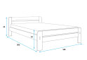 Obrázek 2 - Postel Dallas borovice 160x200 cm s roštem, matrací