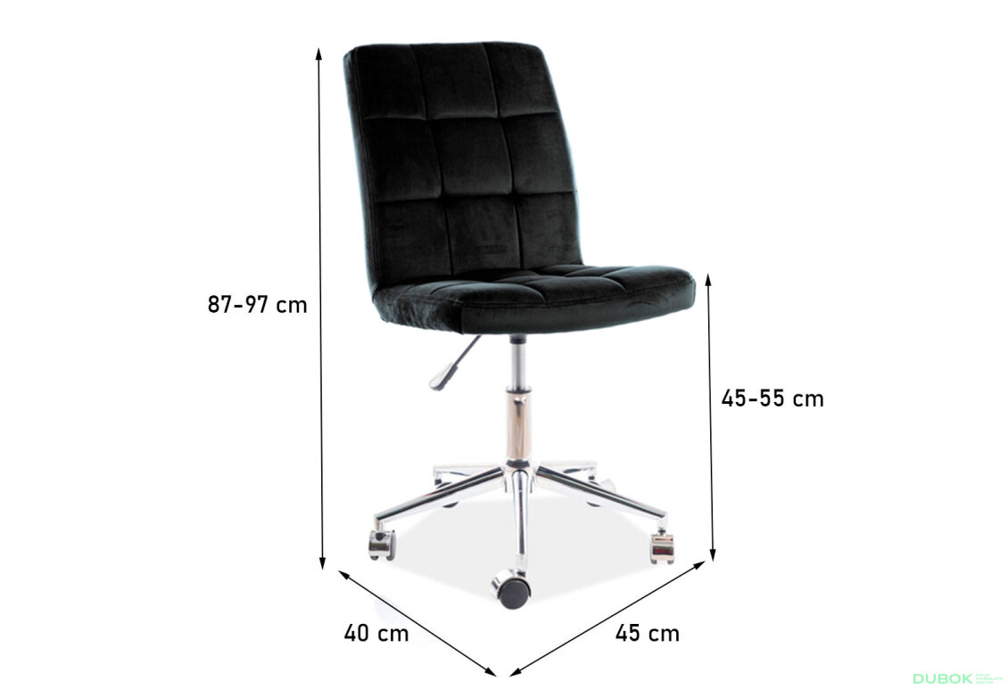 Obrázek 3 - Otočné křeslo Q-020 Velvet, černý Bluvel 19