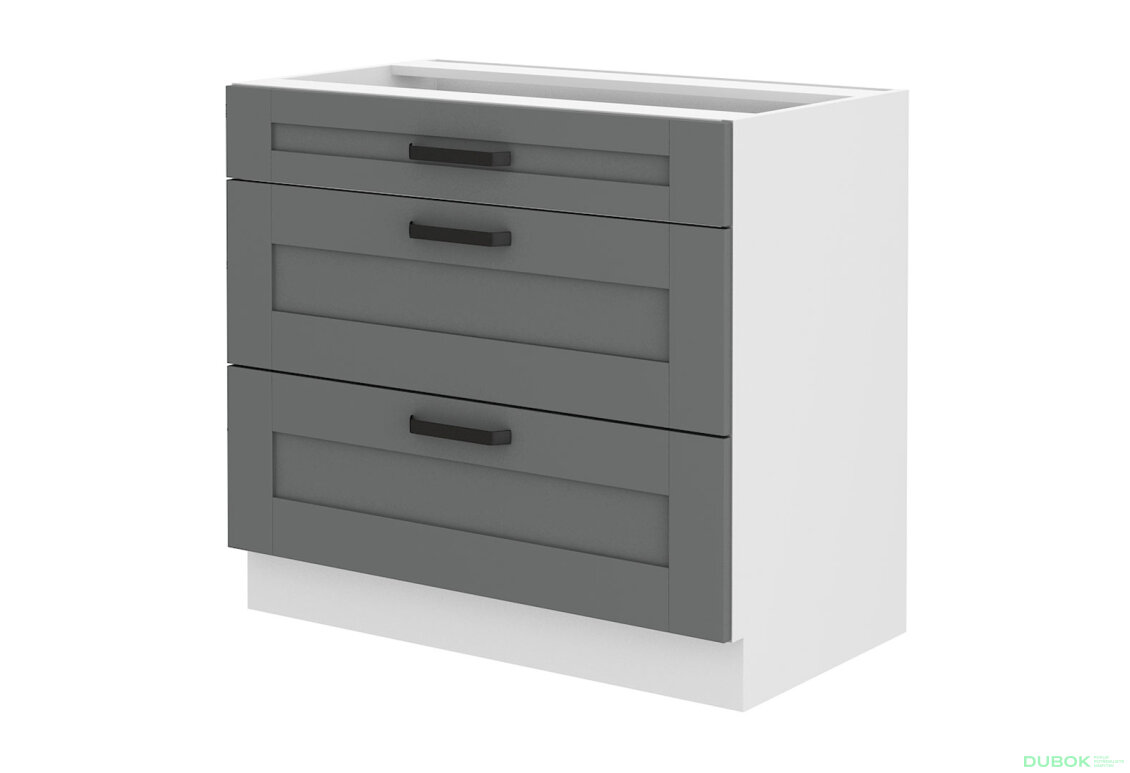 Obrázek 4532 - Kuchyňská sestava 1.2+2.4 m Luna bílý / dust grey
