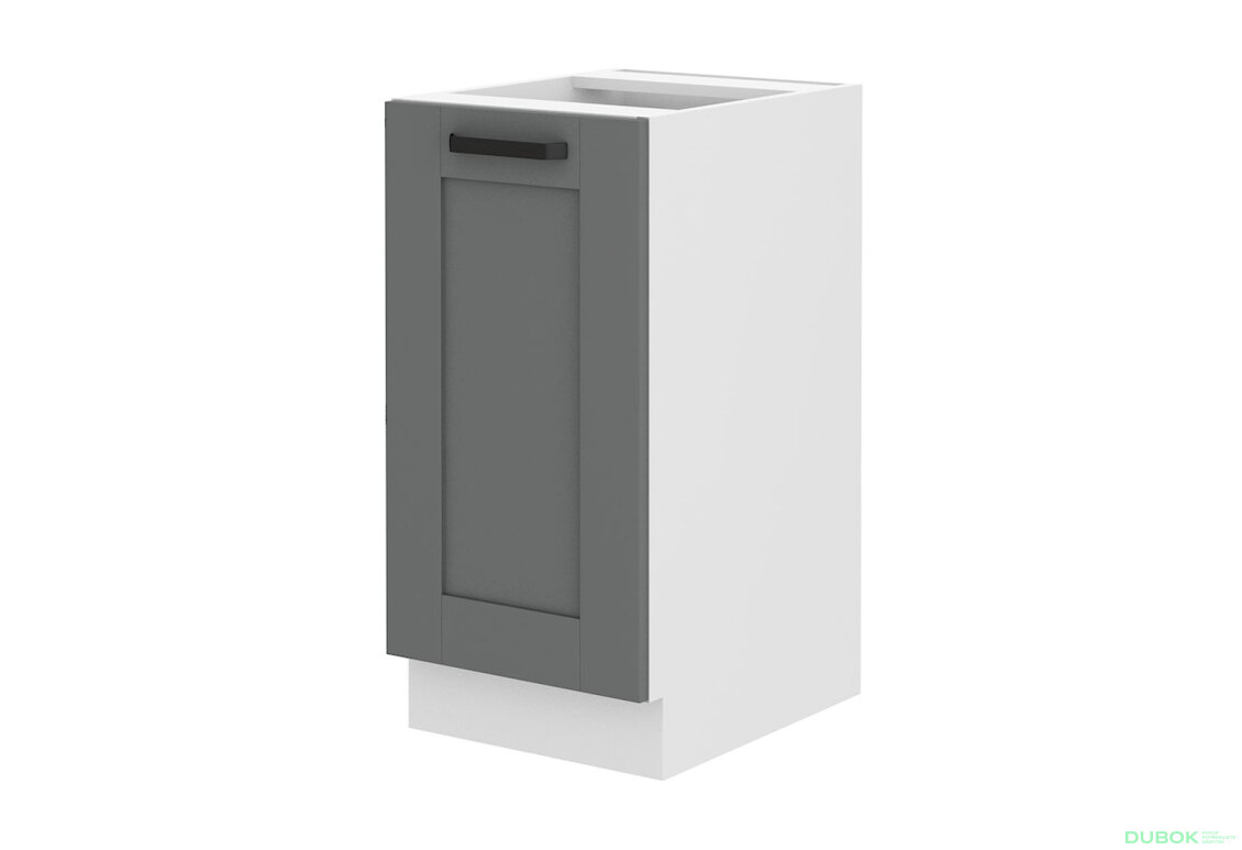 Obrázek 4538 - Kuchyňská sestava 1.2+2.4 m Luna bílý / dust grey