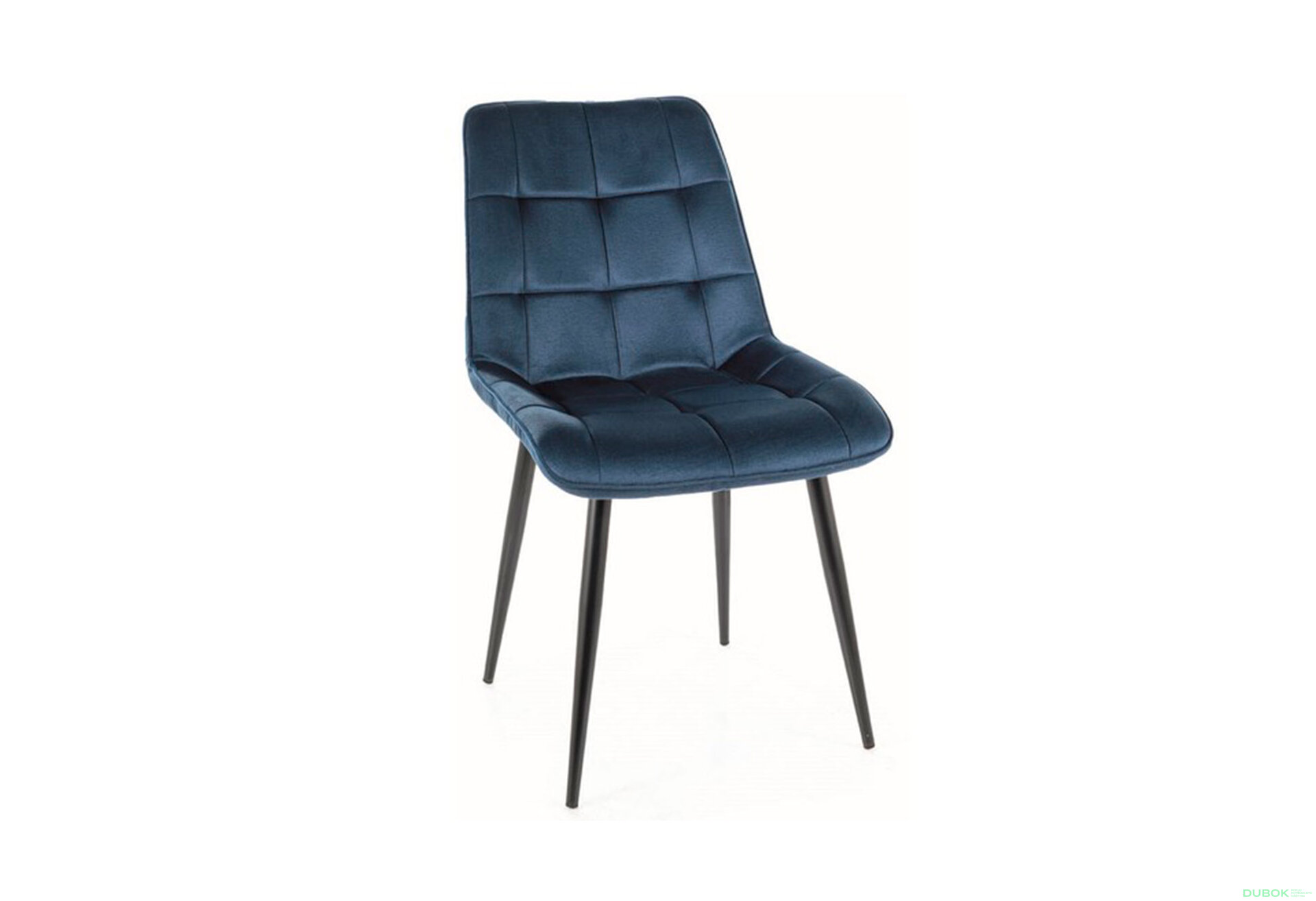 Obrázek 2 - Židle Chic Monolith tmavě modrá 77, matná černá kov