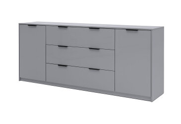 Komoda Roma Color 2 dveře 3 šířky 2,0m lesklá šedá láva
