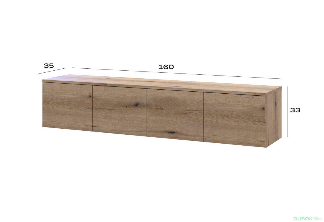 Obrázek 6 - TV stolek Levía dub evoke 4dv 160x35x33