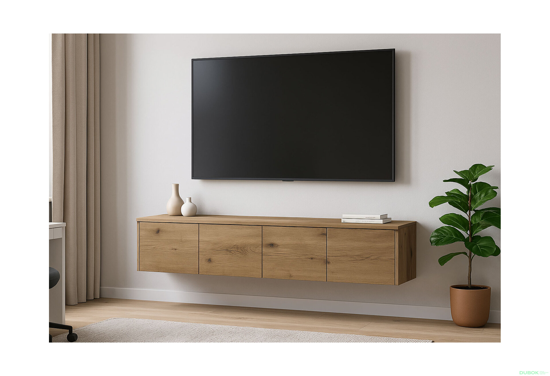 Obrázek 2 - TV stolek Levía dub evoke 4dv 160x35x33
