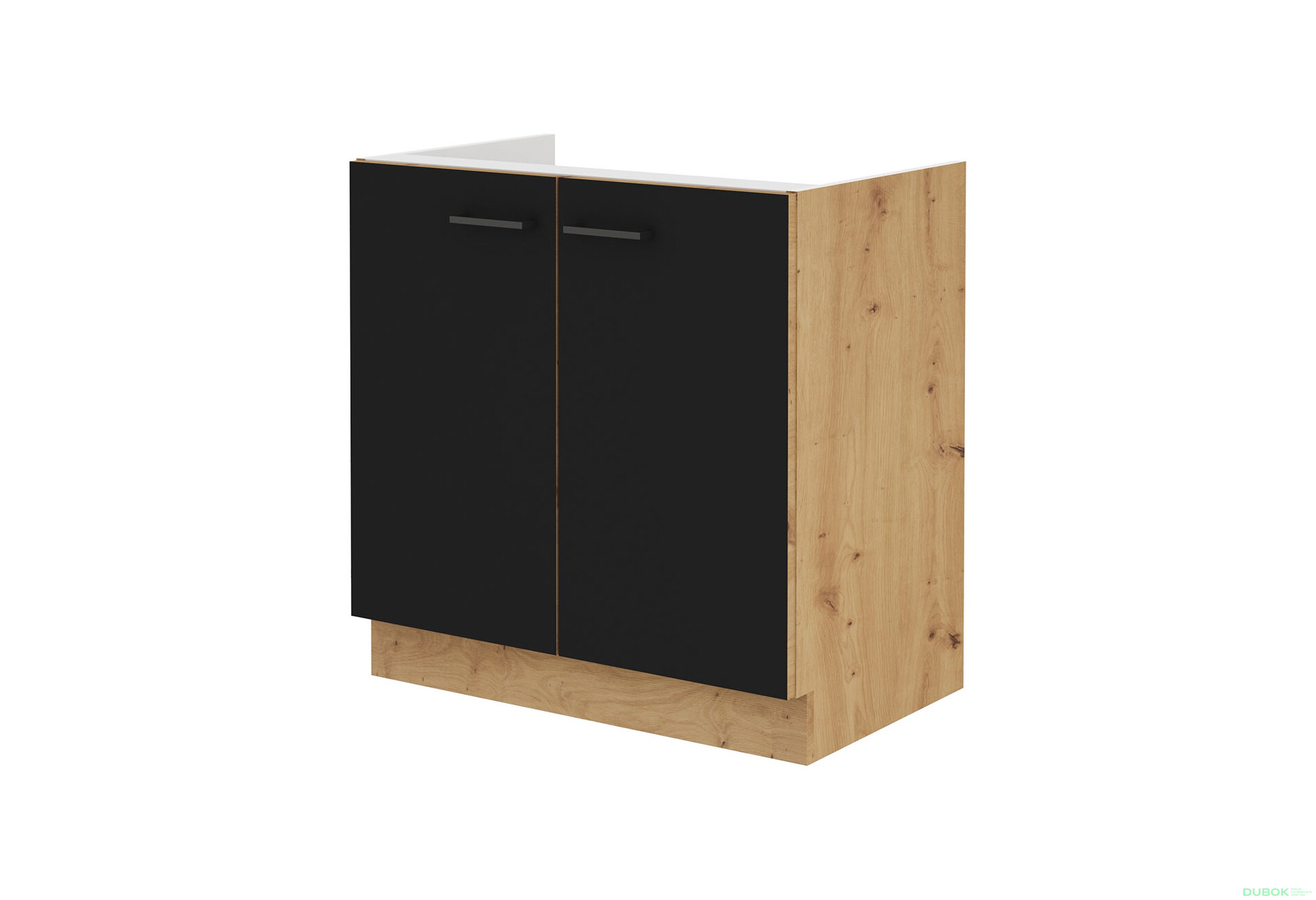 Obrázek 1 - 80 ZL 2F BB kuchyňský dřez dub artisan / černý mat Modena