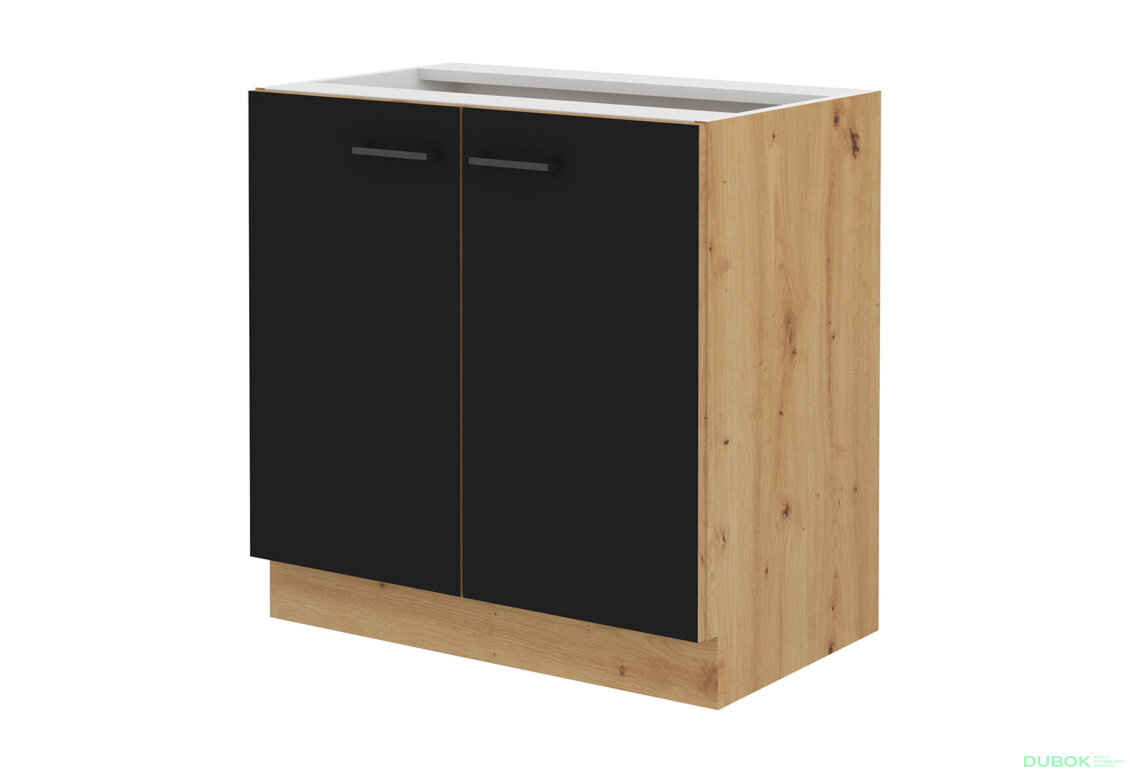 Obrázek 5346 - Kuchyňská sestava 3.0 m dub artisan / černý mat Modena