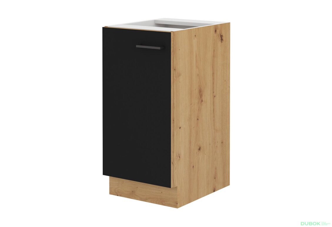 Obrázek 5365 - Kuchyňská sestava 2.4 m dub artisan / černý mat Modena
