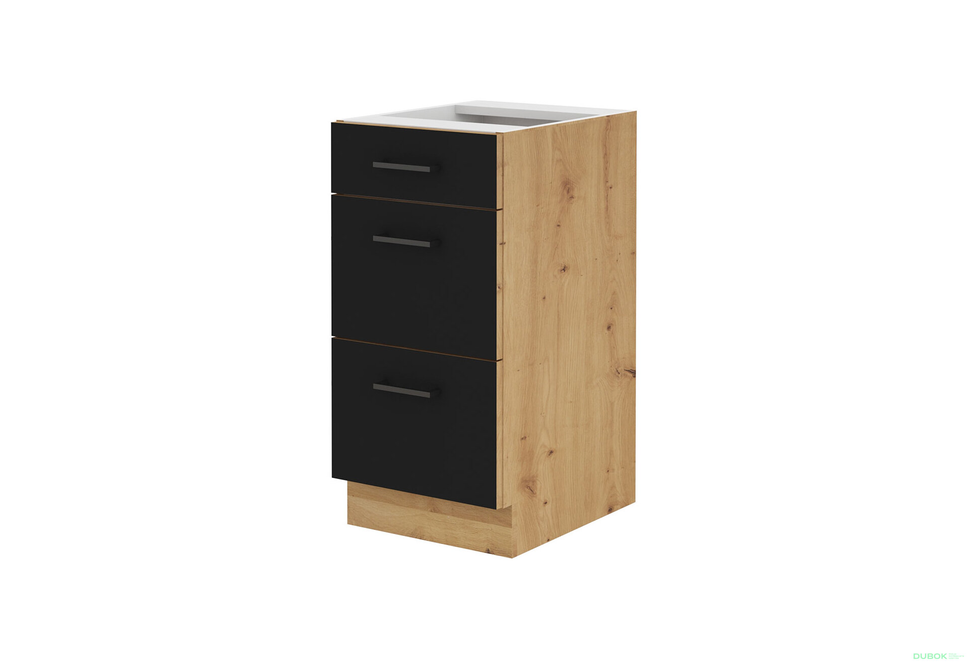 Obrázek 5366 - Kuchyňská sestava 3.0 m dub artisan / černý mat Modena