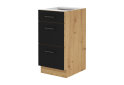 Obrázek 5366 - Kuchyňská sestava 3.0 m dub artisan / černý mat Modena