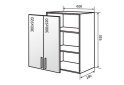 Obrázek 1 - V46 Skříňka 2D 60 Vitrína AL Flat