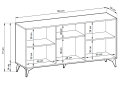 Obrázek 4 - Komoda K154 evoke dub / černá Diamond