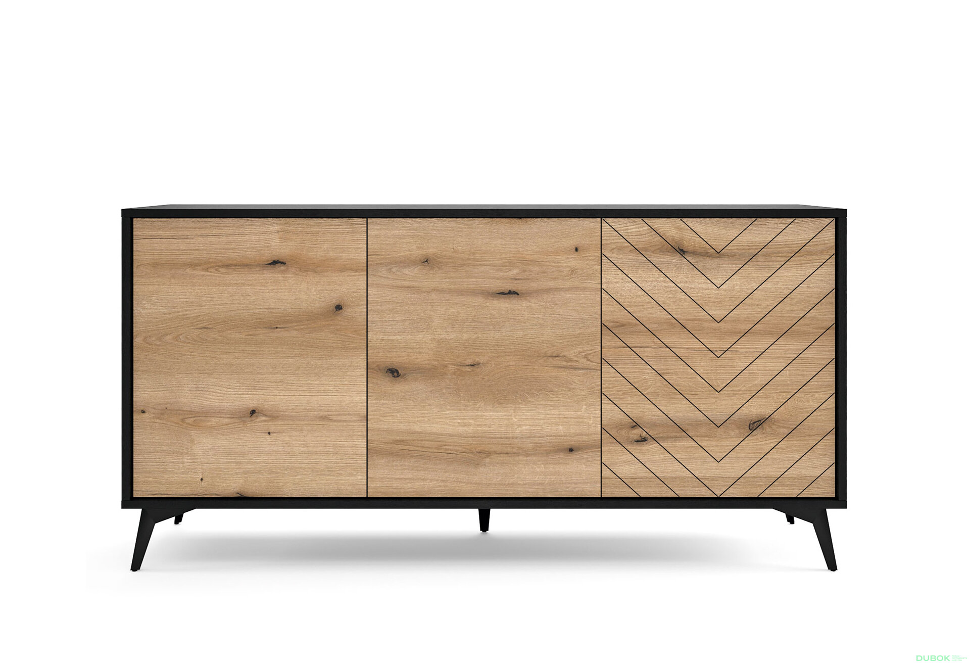 Obrázek 2 - Komoda K154 evoke dub / černá Diamond
