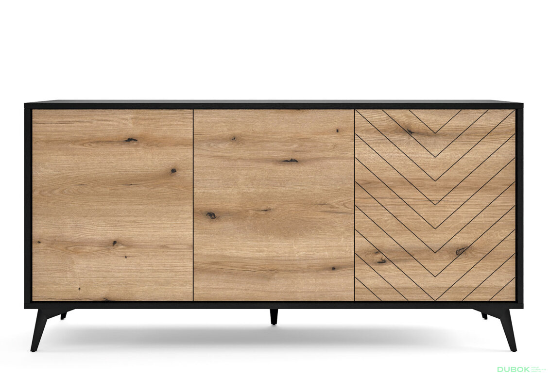 Obrázek 2 - Komoda K154 evoke dub / černá Diamond