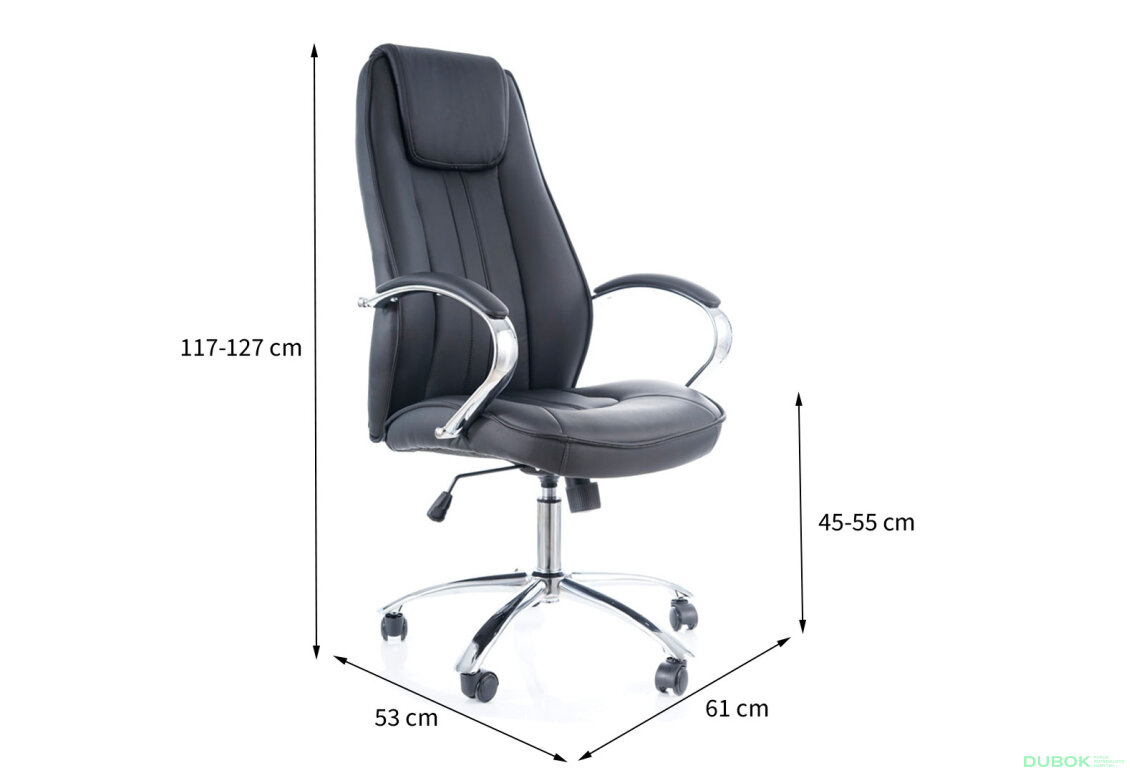 Obrázek 18 - Otočné křeslo Q-036 černé