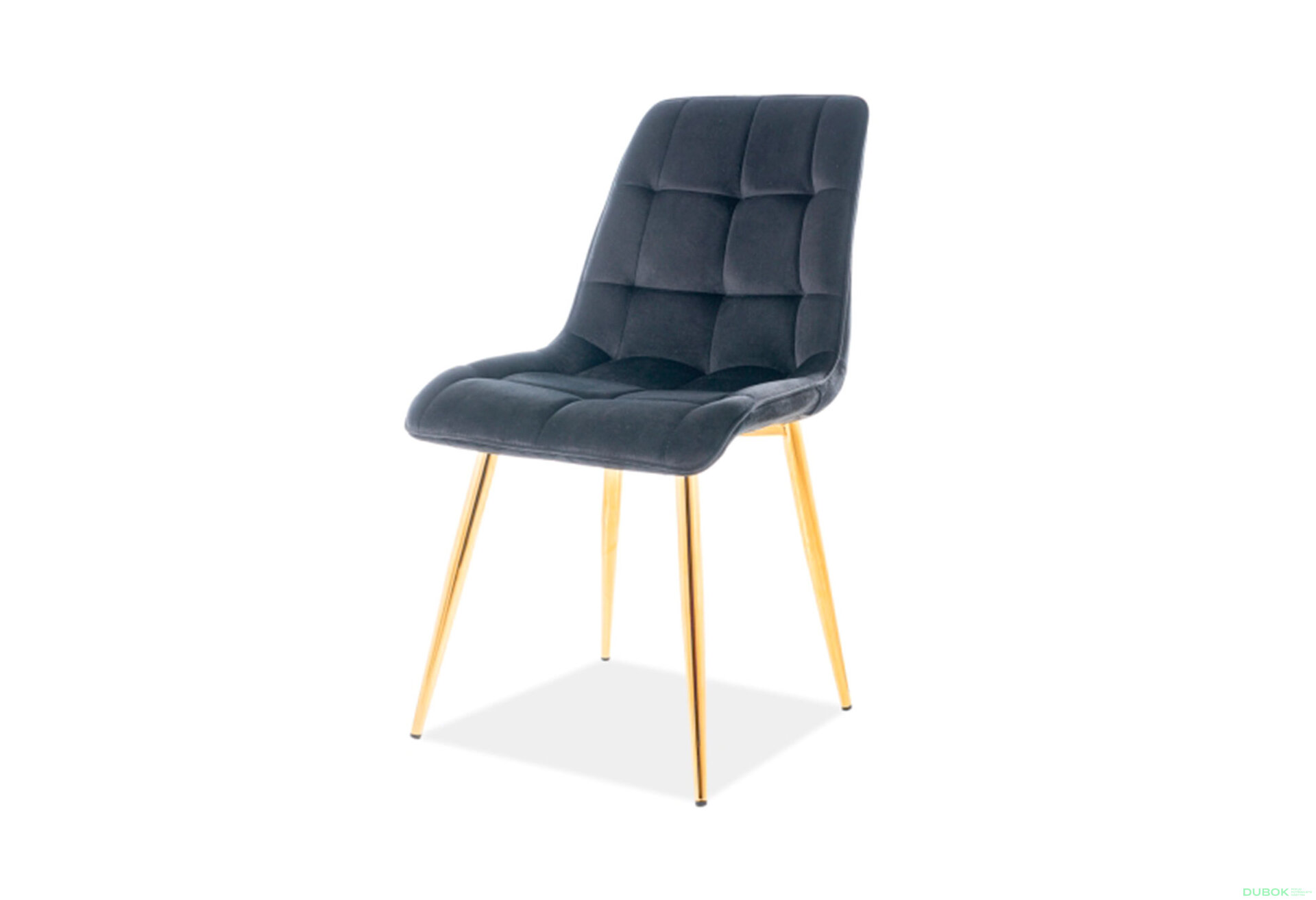 Obrázek 1 - Židle Chic Velvet černý Bluvel 19, zlatý kov
