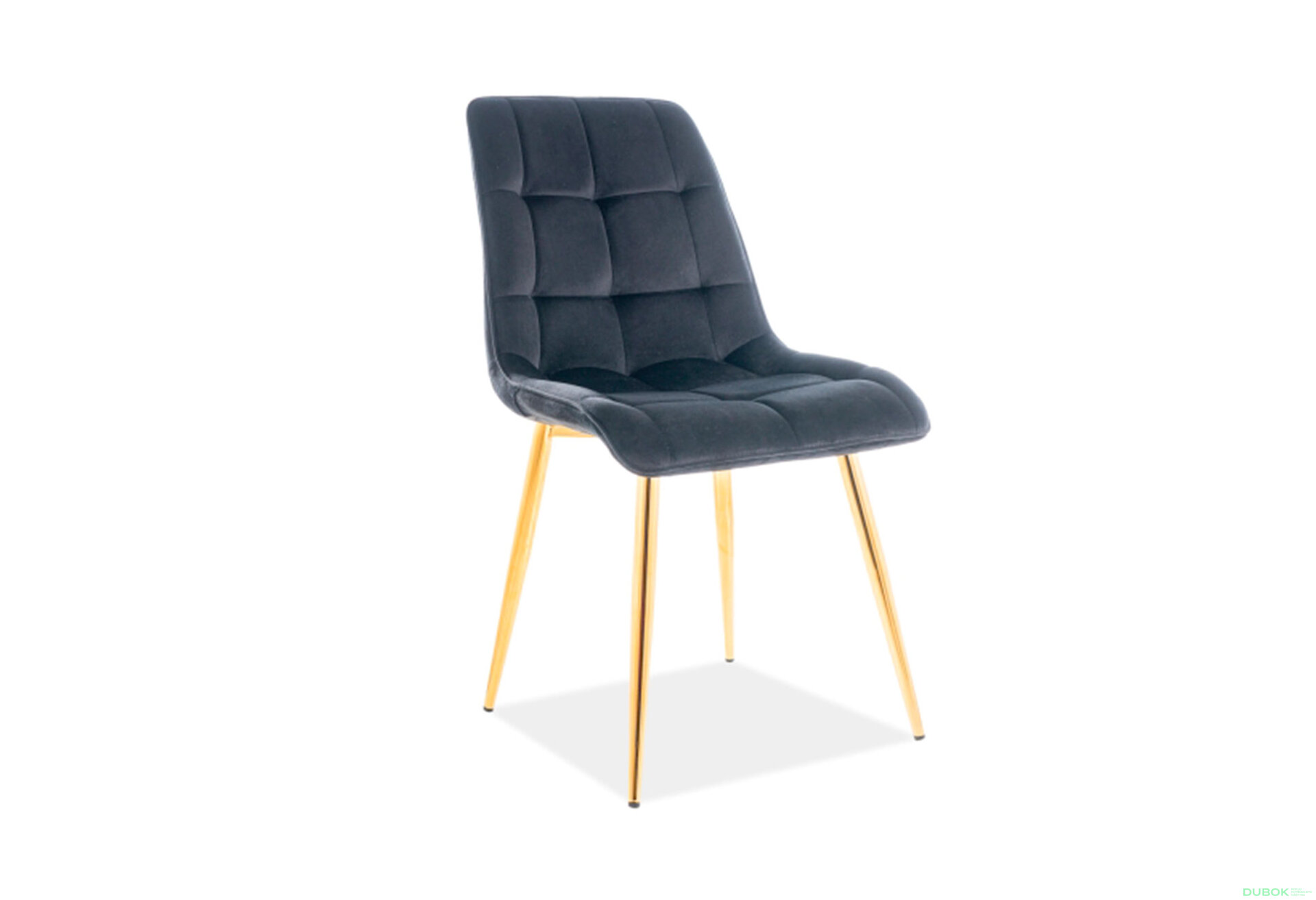 Obrázek 2 - Židle Chic Velvet černý Bluvel 19, zlatý kov