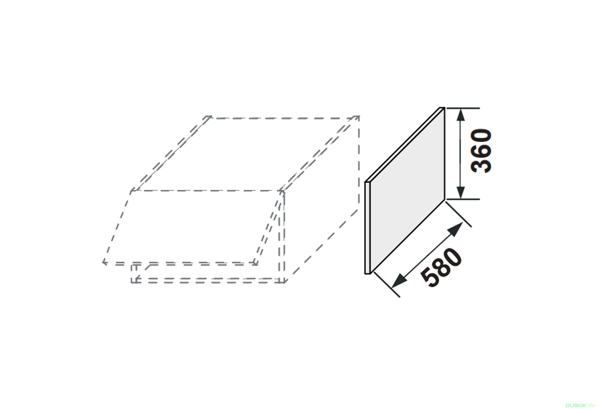 Obrázek 2 - Kuchyňské panely Leo Boční panel horní 360 mm antresol
