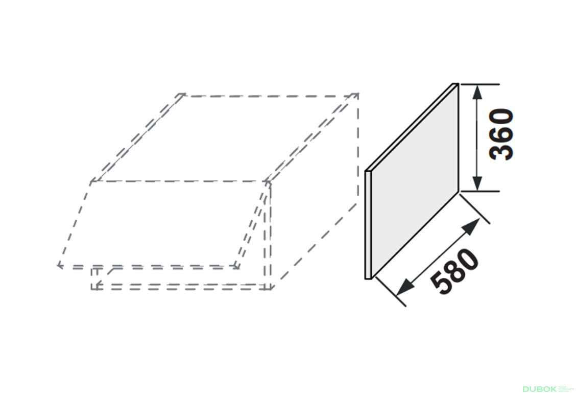 Obrázek 2 - Kuchyňské panely Leo Boční panel horní 360 mm antresol