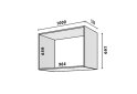 Obrázek 2 - Modul № 22 A-1000x697 DTD 18 mm bílý