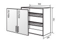 Obrázek 1 - V9 Sušák vitrína 2D 80 AL Flat