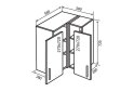 Obrázek 1 - V18 Rohová Skříňka 58 Flat