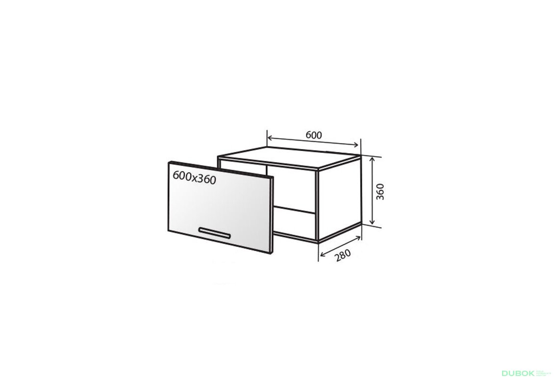V10 Nízká vitrína 60 Flat