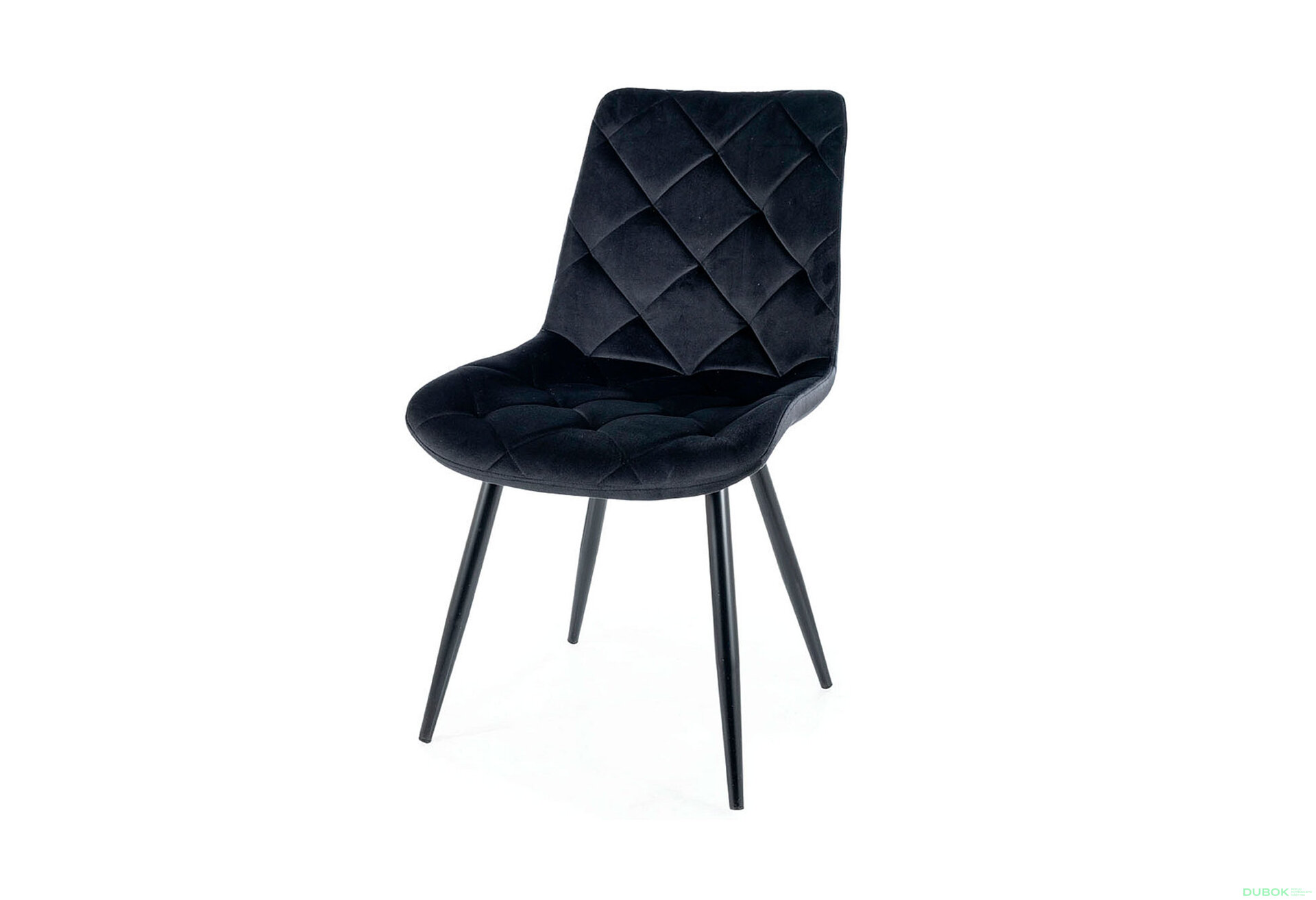 Obrázek 1 - Židle Ralph Velvet černý Bluvel 19, kov černá matná