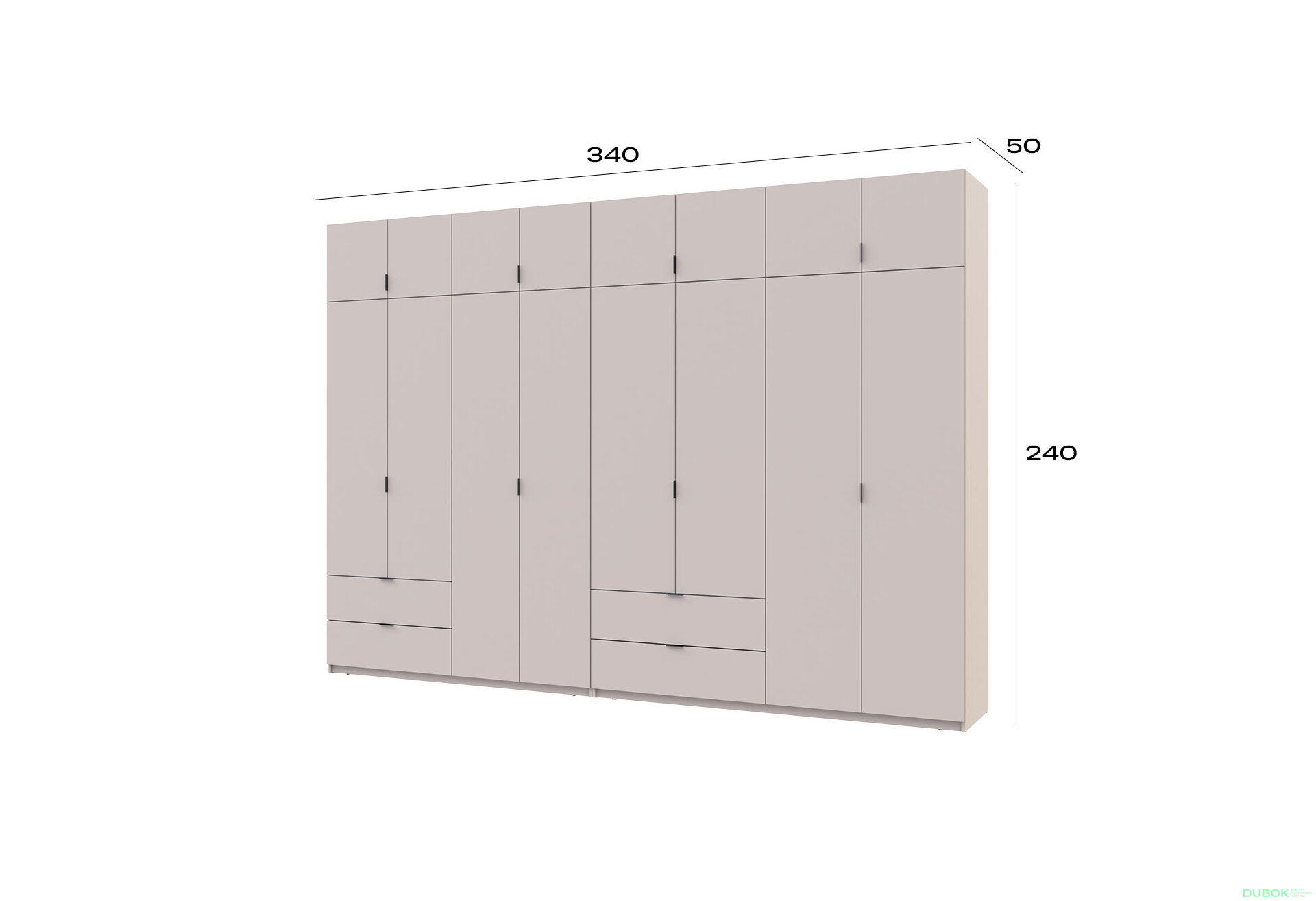 Obrázek 7 - Skříň Lukas 4+4 DT 340 kašmír