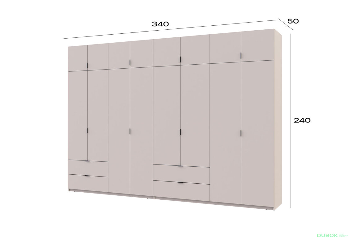 Obrázek 7 - Skříň Lukas 4+4 DT 340 kašmír