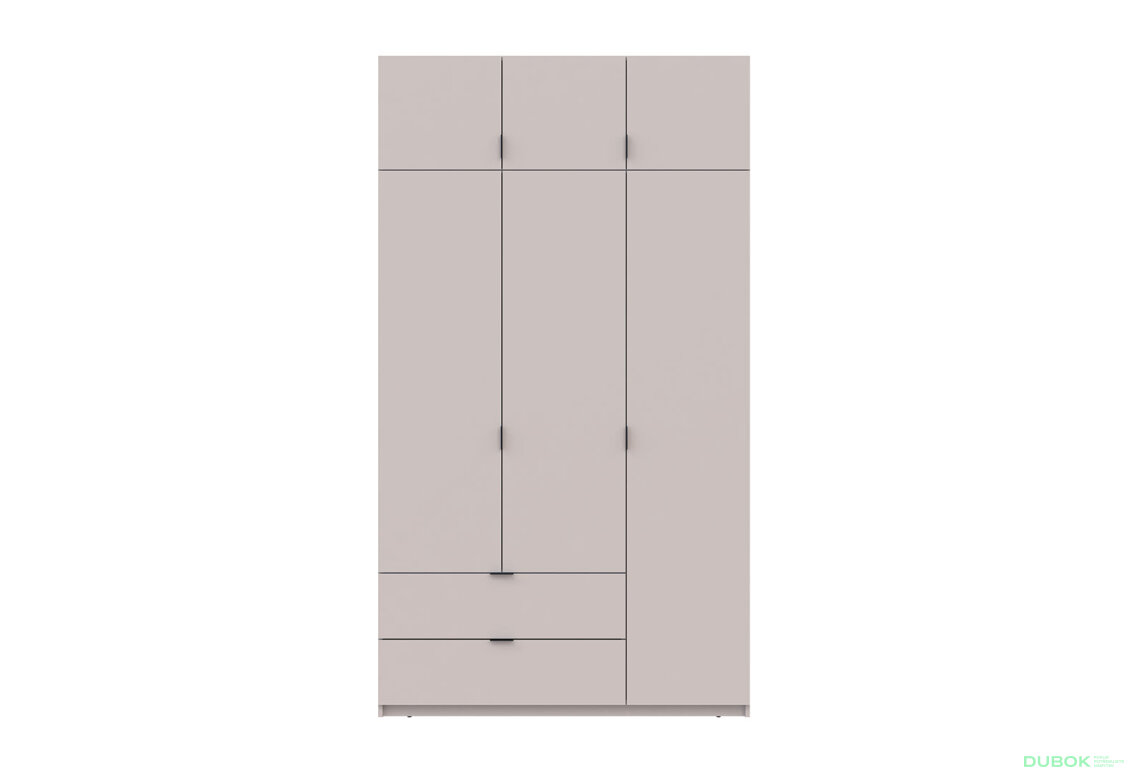 Obrázek 5 - Skříň čtyřdveřová Lukas 135 cm kašmír
