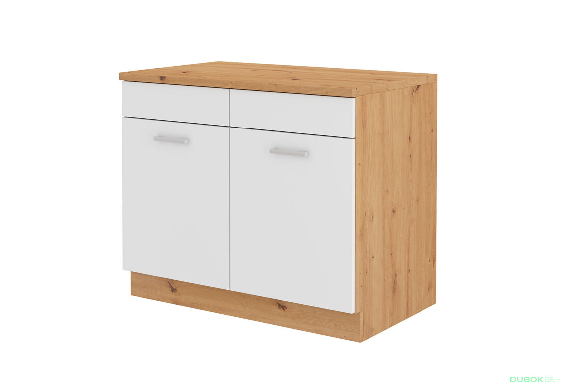 Obrázek 3981 - Kuchyňská sestava 2.5 m Maria Artisan / Bílý, pracovní deska Artisan
