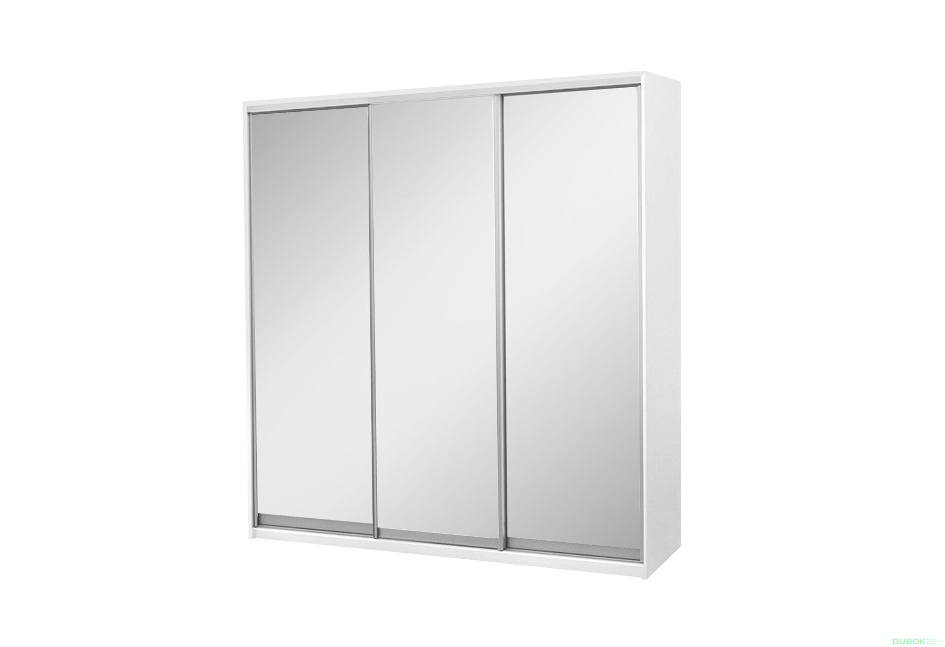 Obrázek 1 - Skříň 3D 2220x2400x600, 3 zrcadla, bílá