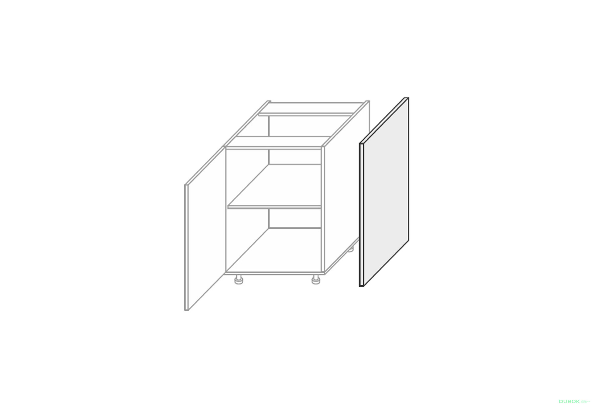 Obrázek 1 - Kuchyňské panely Glory Boční panel dolní 820 mm